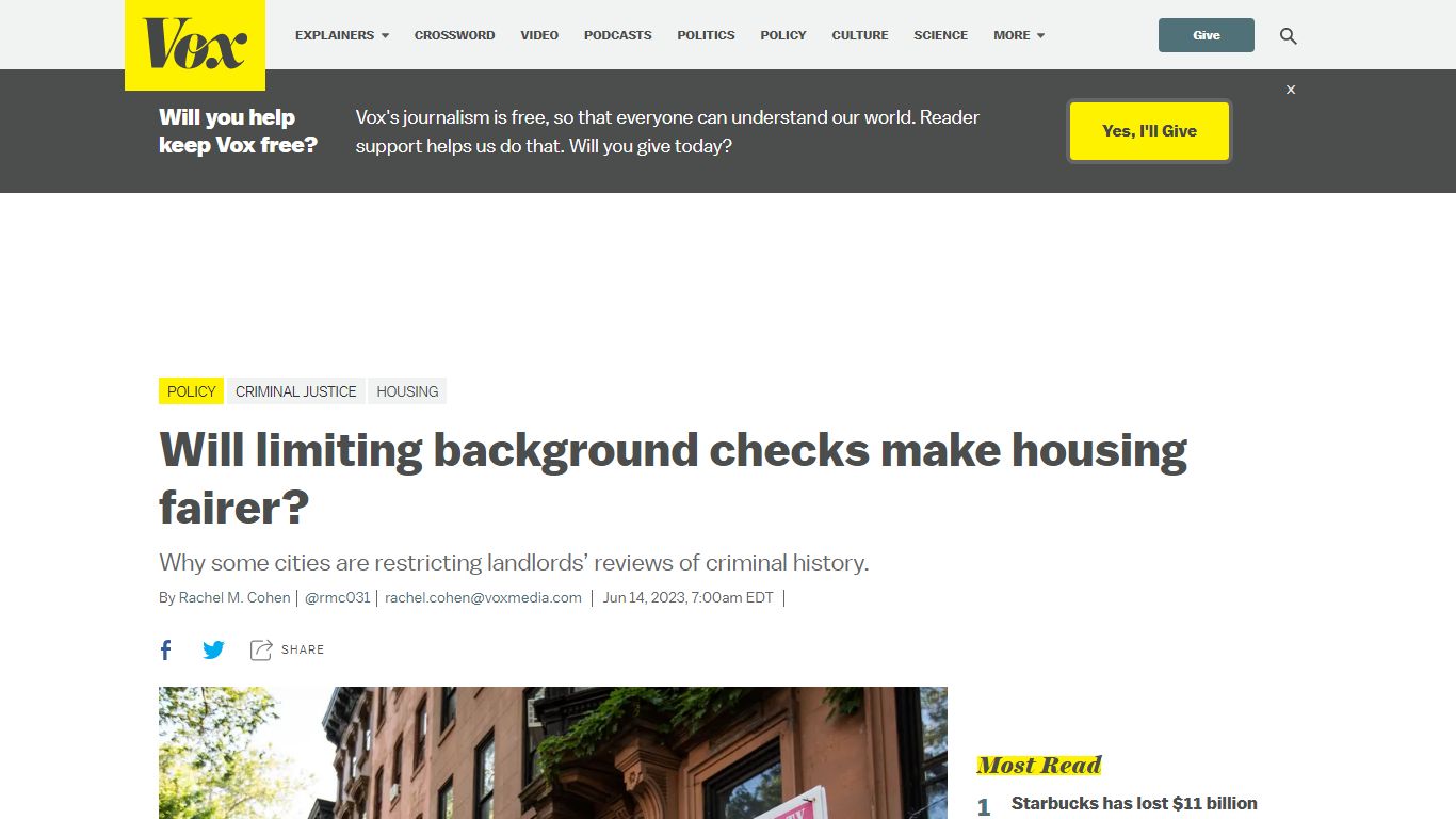 Will limiting criminal background checks make rental housing fairer ...